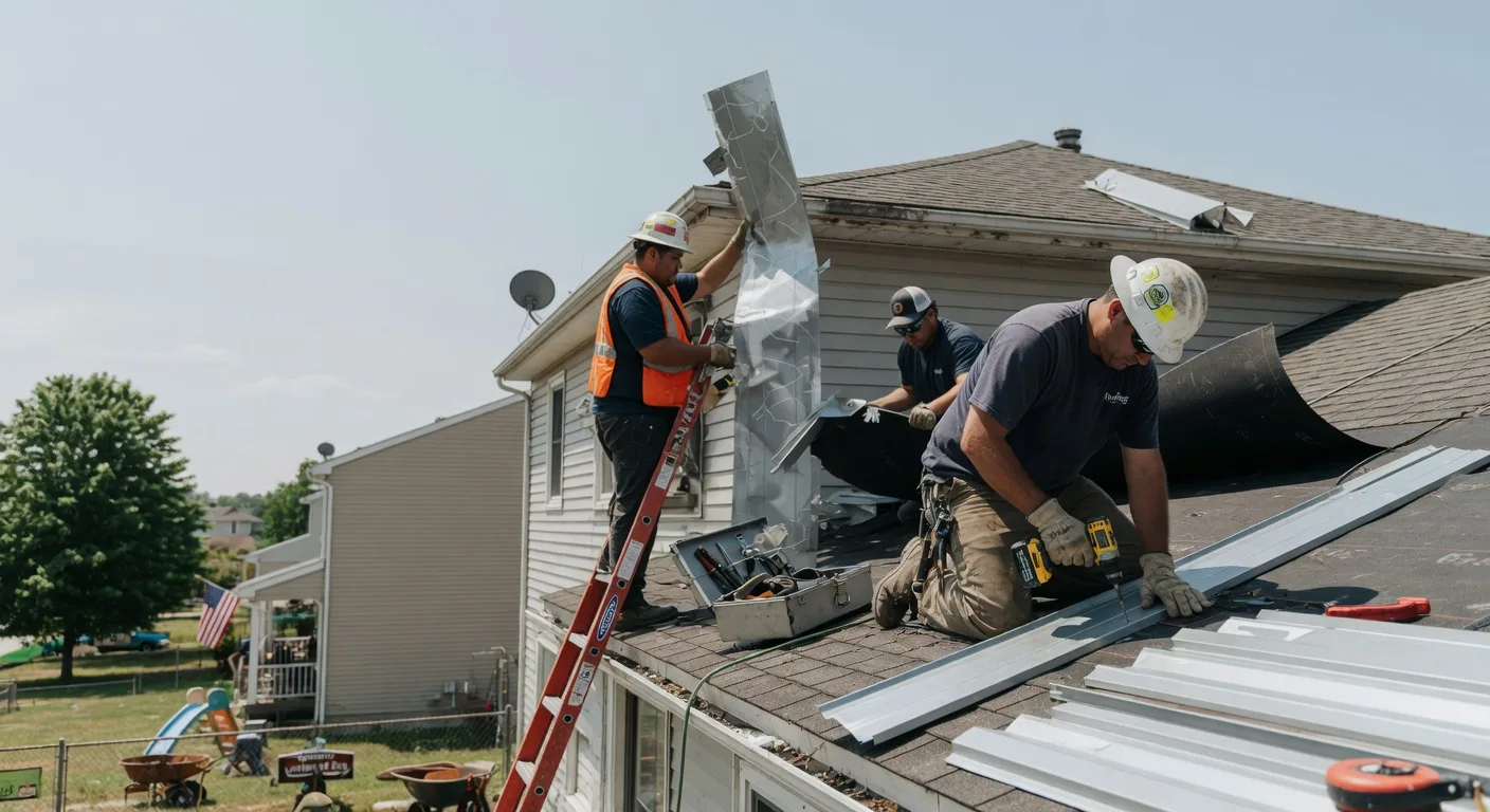 Storm Damage Metal Roof Repair in Rutland, IA